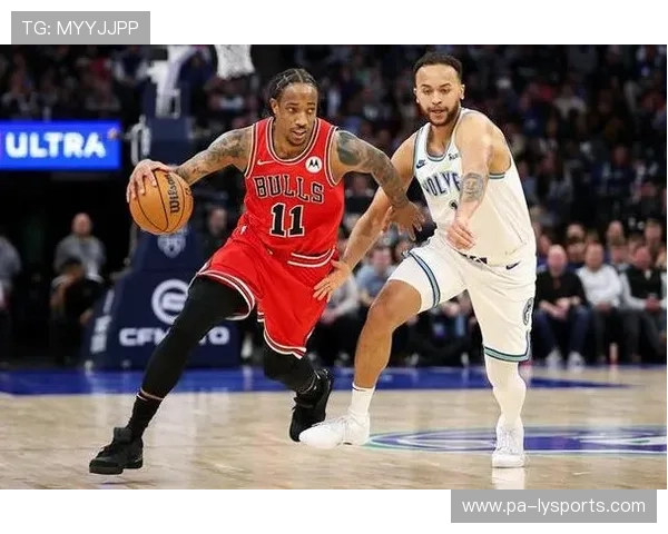 公牛击败森林狼，常规赛巅峰对决中德罗赞带伤作战，公牛赞助的比赛